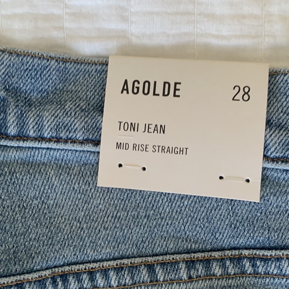 NWT AGOLDE Toni Mid Rise Straight Jean - Picture 5 of 7